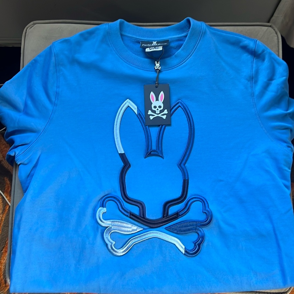 Cornflower blue NWT Psycho Bunny sweatshirt